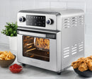 Large Air Fryer Oven & Dehydrator | Stainless Steel | Oil-Less Cooking | Dual Element 360° Turbo Heat | Rotisserie Chicken Fork & Rotating Basket | Bonus Cooking Accessories | Serves up to 8